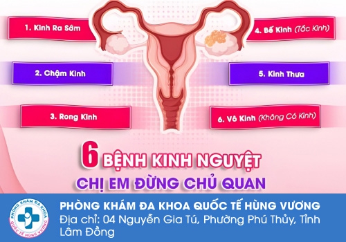 Các dấu hiệu kinh nguyệt thất thường.